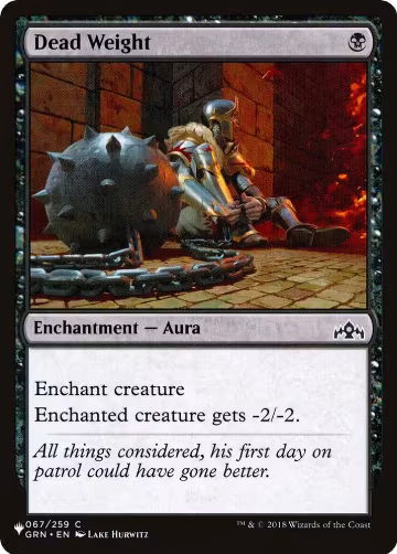 Dead Weight (067/259), The List Reprints — Magic card price