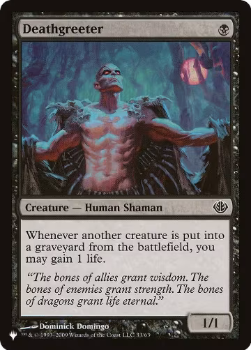 Deathgreeter (33/63), The List Reprints — Magic card price