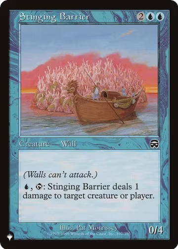 Stinging Barrier (107/350), The List Reprints — Magic card price