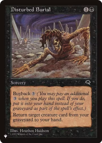 Disturbed Burial, The List Reprints — Magic card price