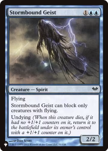 Stormbound Geist (51/158), The List Reprints — Magic card price