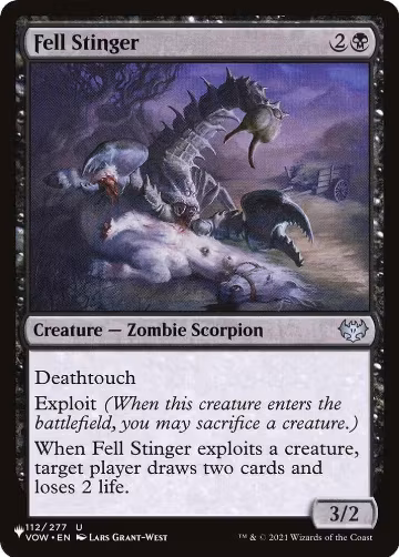 Fell Stinger (112/277), The List Reprints — Magic card price