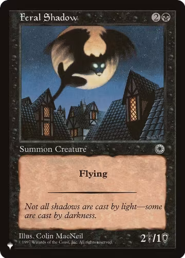 Feral Shadow, The List Reprints — Magic card price