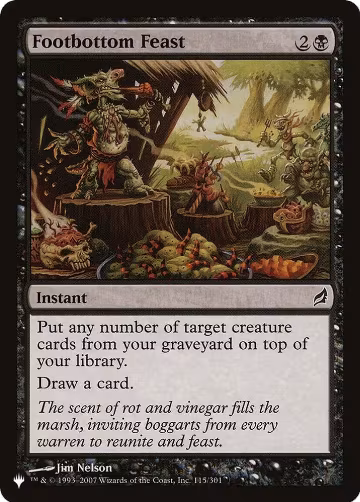 Footbottom Feast (115/301), The List Reprints — Magic card price