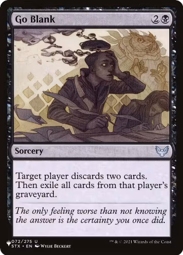 Go Blank (072/275), The List Reprints — Magic card price