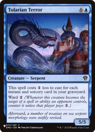 Tolarian Terror (072/281), The List Reprints — Magic card price