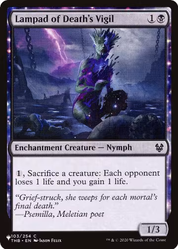 Lampad of Death's Vigil (103/254), The List Reprints — Magic card price