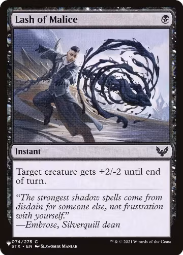Lash of Malice (074/275), The List Reprints — Magic card price