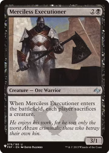 Merciless Executioner (076/185), The List Reprints — Magic card price