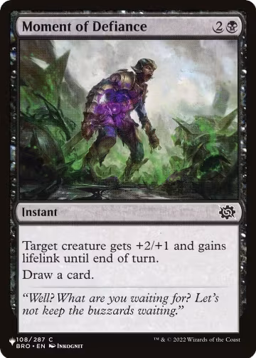 Moment of Defiance (108/012), The List Reprints — Magic card price