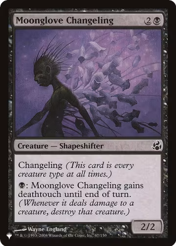 Moonglove Changeling (67/150), The List Reprints — Magic card price