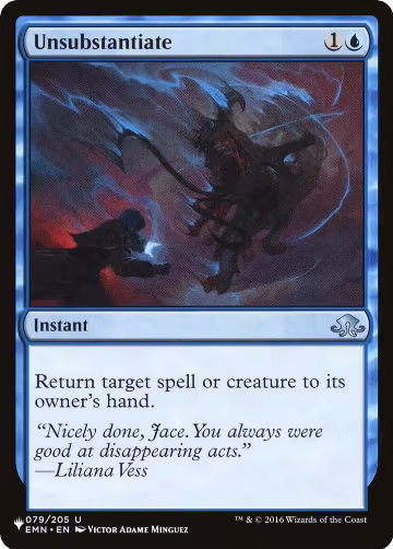 Unsubstantiate (079/205), The List Reprints — Magic card price