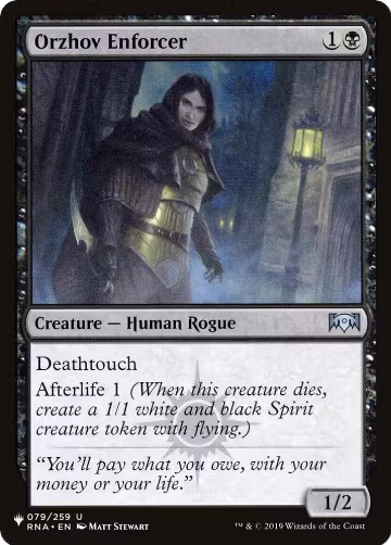 Orzhov Enforcer (079/259), The List Reprints — Magic card price