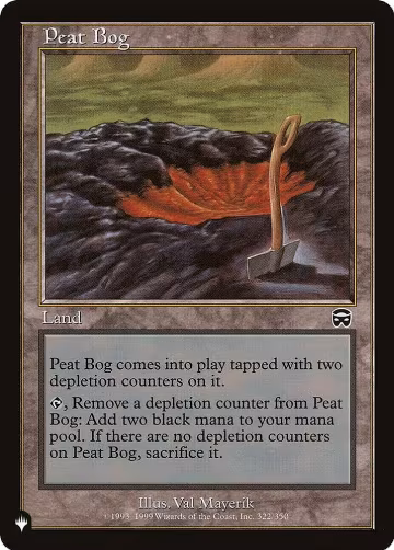 Peat Bog (322/350), The List Reprints — Magic card price