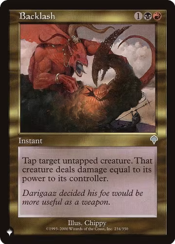 Backlash (234/350), The List Reprints — Magic card price