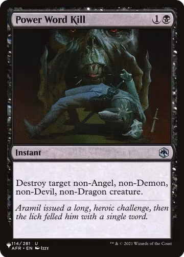 Power Word Kill (114/281), The List Reprints — Magic card price