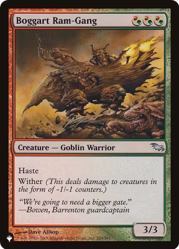 Boggart Ram-Gang (203/301), The List Reprints — Magic card price