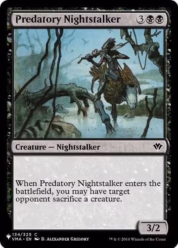 Predatory Nightstalker (134/325), The List Reprints — Magic card price