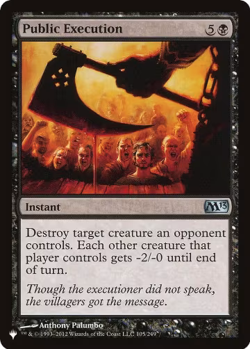 Public Execution (105/249), The List Reprints — Magic card price