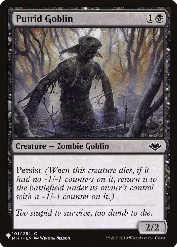 Putrid Goblin (101/254), The List Reprints — Magic card price