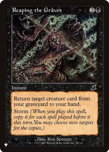 Reaping the Graves (72/143), The List Reprints — Magic card price