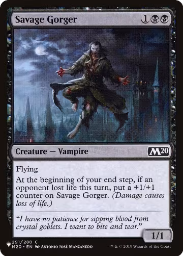 Savage Gorger (291/280), The List Reprints — Magic card price