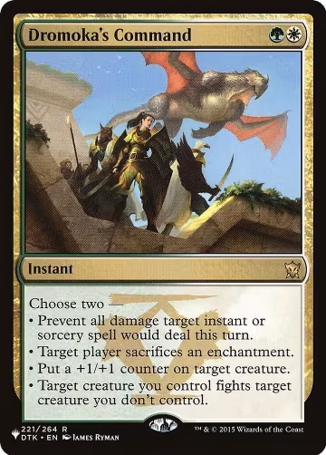 Dromoka's Command (221/264), The List Reprints — Magic card price