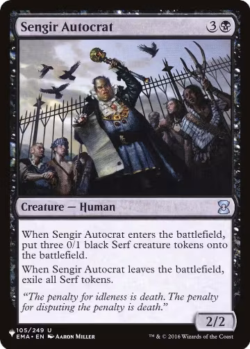 Sengir Autocrat (105/249), The List Reprints — Magic card price