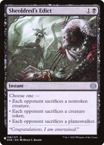 Sheoldred's Edict (108/271), The List Reprints — Magic card price