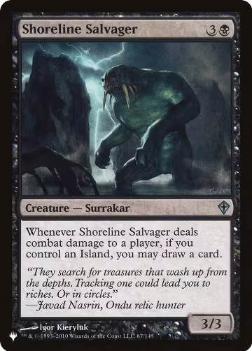 Shoreline Salvager (67/145), The List Reprints — Magic card price