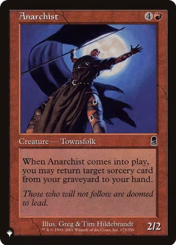 Anarchist (173/350), The List Reprints — Magic card price