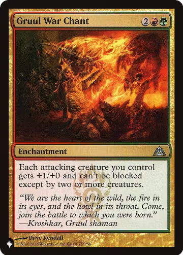 Gruul War Chant (75/156), The List Reprints — Magic card price