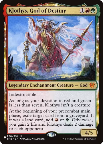 Klothys, God of Destiny (220/254), The List Reprints — Magic card price