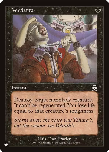 Vendetta (170/350), The List Reprints — Magic card price