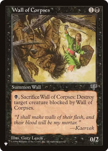 Wall of Corpses, The List Reprints — Magic card price