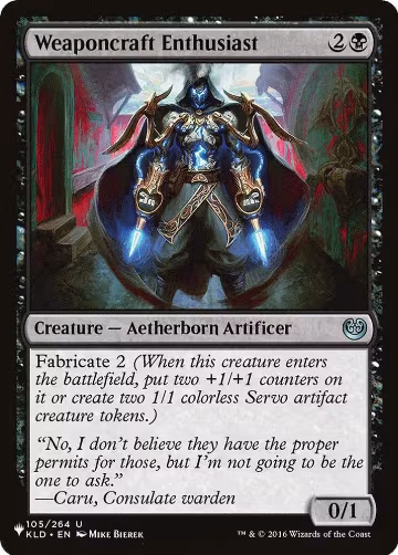Weaponcraft Enthusiast (105/264), The List Reprints — Magic card price