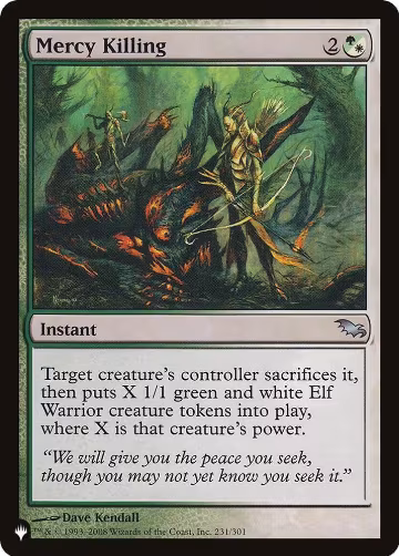 Mercy Killing (231/301), The List Reprints — Magic card price
