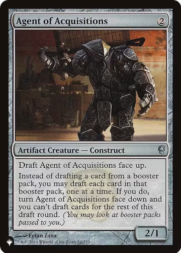 Agent of Acquisitions (54/210), The List Reprints — Magic card price