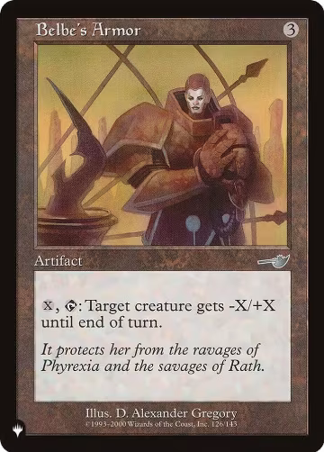 Belbe's Armor (126/143), The List Reprints — Magic card price