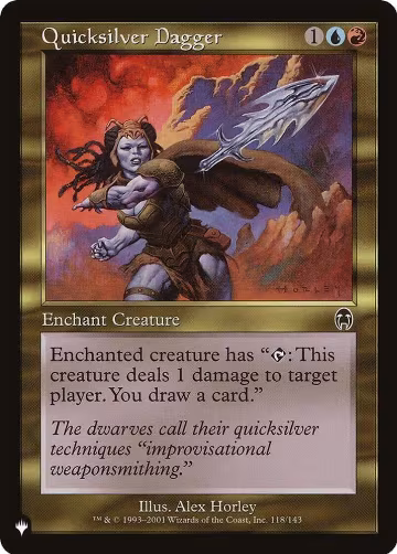 Quicksilver Dagger (118/143), The List Reprints — Magic card price