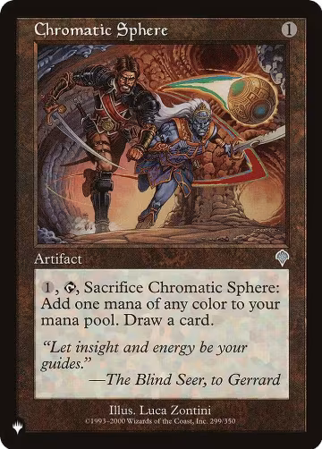 Chromatic Sphere (299/350), The List Reprints — Magic card price