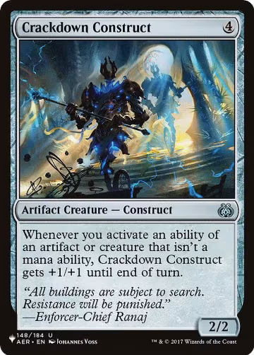 Crackdown Construct (148/184), The List Reprints — Magic card price