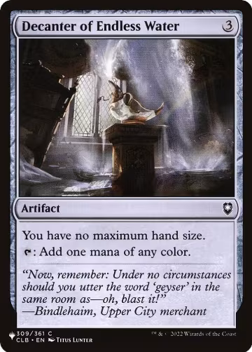 Decanter of Endless Water (309/361), The List Reprints — Magic card price