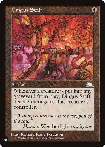 Dingus Staff, The List Reprints — Magic card price