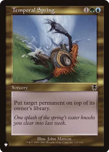Temporal Spring (125/143), The List Reprints — Magic card price