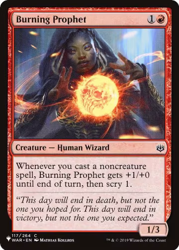 Burning Prophet (117/264), The List Reprints — Magic card price