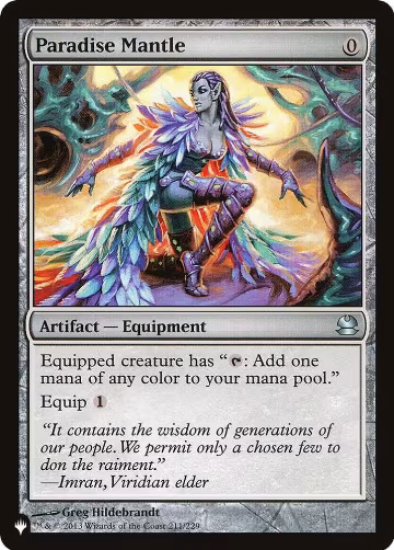 Paradise Mantle (211/229), The List Reprints — Magic card price