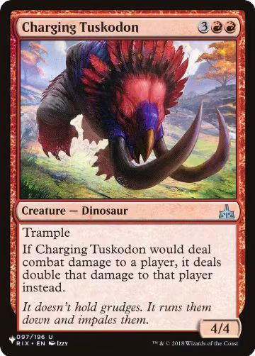 Charging Tuskodon (097/196), The List Reprints — Magic card price