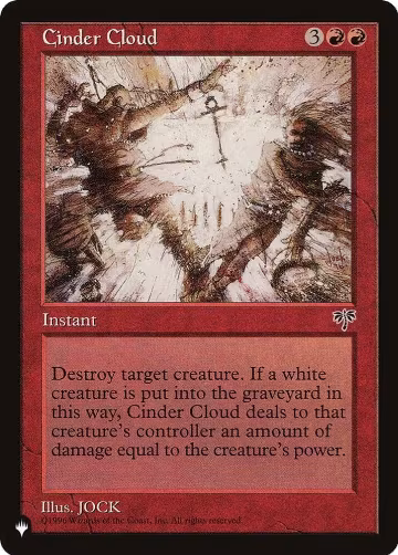 Cinder Cloud, The List Reprints — Magic card price