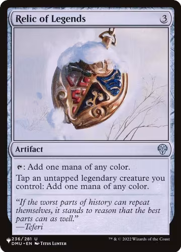 Relic of Legends (236/281), The List Reprints — Magic card price